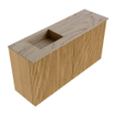 Mondiaz JOYA-DLUX Meuble de toilette 80cm - couleur Oak - Vasque FAYE position Gauche Sans trou de robinet couleur Arena SW1423878