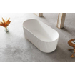 ZEZA Blend baignoire îlot - nervuré - 170x80x58cm - avec vidage - acrylique - blanc mat SW962840