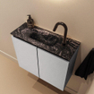 MONDIAZ TURE-DLUX Meuble toilette - 60cm - Plata - EDEN - vasque Lava - position centrale - 1 trou de robinet SW1103944