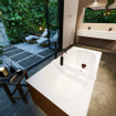 MONDIAZ FREEZE Baignoire îlot - 180x85cm - Rouille/talc SW491463