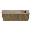 Mondiaz JOYA-DLUX 111.6cm toiletmeubel - ronding links kleur Dusk - Wastafel FAYE positie Rechts 1 kraangat kleur Arena. SW1425784