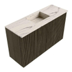 Mondiaz JOYA-DLUX 70cm toiletmeubel - kleur Shadow - Wastafel FAYE positie Midden Zonder kraangat kleur Nata. SW1424958