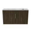 Mondiaz JOYA-DLUX 70cm meuble de salle de bains - couleur Shadow - Vasque FAYE position Droite Sans trou de robinet couleur Glace. SW1422754