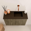 Mondiaz JOYA 60cm meuble de salle de bains - couleur Dusk - Vasque FAYE position Droite Sans trou de robinet couleur Urban SW1421718