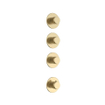 Uniforma Regendouche - 2 standen - waterval - met inbouwdeel - 32cm - handdouche - houder - geborsteld goud SW1578143