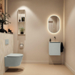 MONDIAZ TURE-DLUX Meuble WC 40 cm Greey. Lavabo EDEN Ostra position droite. Sans trou de robinet. SW1104842