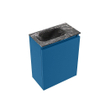 MONDIAZ TURE-DLUX meuble WC 40 cm Jeans. Lavabo EDEN Lava position gauche. Sans trou de robinet. SW1103822