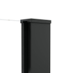 Fortifura Galeria Porte de douche - 200x70cm - 8mm - verre de sécurité - strié - charnières - poignée de porte - Noir mat - Verre clair SW1212541
