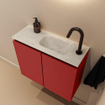 MONDIAZ TURE-DLUX Meuble toilette - 60cm - Fire - EDEN - vasque Opalo - position droite - 1 trou de robinet SW1104305