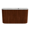 Mondiaz JOYA-DLUX Meuble de salle de bains 73.2cm - arrondi gauche et droite couleur Ruby - Vasque FAYE position Milieu Sans trou de robinet couleur Glace SW1423575