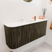 Mondiaz JOYA 103.2cm toiletmeubel - ronding links en rechts kleur Shadow - Wastafel FAYE positie Midden 1 kraangat kleur Talc. SW1421453