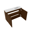 MONDIAZ TURE-DLUX Meuble toilette - 80cm - Rust - EDEN - vasque Opalo - position droite - sans trou de robinet SW1104508