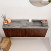 Mondiaz JOYA-DLUX 100cm toiletmeubel - kleur Ruby - Wastafel FAYE positie Rechts 1 kraangat kleur Sombra. SW1425676