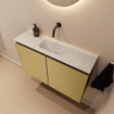 MONDIAZ TURE-DLUX Meuble toilette - 80cm - Oro - EDEN - vasque Opalo - position centrale - sans trou de robinet SW1104424