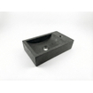 FugaFlow Eccelente Arredo Toiletmeubelset - 40x65cm - 1 deur - 1 kraangat - rechts - fontein natuursteen donker - eiken SW1522187