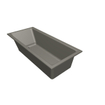 Xenz Kristal inbouwbad - 180x80cm - met overloop - zonder afvoer - Acryl Cement SW378269