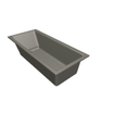 Xenz Kristal Ligbad - 180x80x48 - afvoer Midden - acryl - cement SW378269