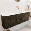 Mondiaz JOYA 123.2cm toiletmeubel - ronding links en rechts kleur Shadow - Wastafel FAYE positie Midden Zonder kraangat kleur Talc. SW1421460
