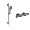 GROHE Vitalio Joy ensemble de douche - barre de douche 60 cm - douchette ronde - 3 types de jets - mitigeur thermostatique - hard graphite brossé SW1576556