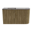 Mondiaz JOYA-DLUX Meuble de toilette 71,6cm - arrondi droit couleur Dusk - Lavabo FAYE position Gauche Sans trou de robinet couleur Sombra SW1426161