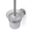 Wiesbaden 304 toiletborstel met houder mat glas/RVS OUTLETSTORE STORE32526