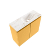 MONDIAZ TURE-DLUX Meuble toilette - 60cm - Ocher - EDEN - vasque Frappe - position droite - 1 trou de robinet SW1102863