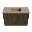 Mondiaz JOYA-DLUX Meuble de toilette 60cm - couleur Shadow - Lavabo FAYE position Milieu Sans trou de robinet couleur Arena SW1424782