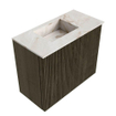 Mondiaz JOYA-DLUX 50cm toiletmeubel - kleur Shadow - Wastafel FAYE positie Links Zonder kraangat kleur Frappe. SW1422659