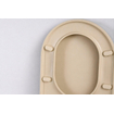 QeramiQ Dely WC suspendu - 36.3x51.7cm - à fond creux - sans bride - avec abattant slim - beige SW1030606