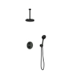Hotbath Cobber IBS20A Regendoucheset inbouw - 30cm plafondarm - 20cm ronde hoofddouche - 3 standen handdouche - mat zwart SW298916