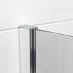 Saniclass Bellini Douche à l'italienne 90x200cm verre de sécurité miroir à l'extérieur anti-calcaire chrome SW238189
