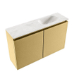 MONDIAZ TURE-DLUX Meuble toilette - 80cm - Oro - EDEN - vasque Ostra - position droite - 1 trou de robinet SW1105005