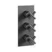 Crosswater MPRO crosshead inbouwkraan - zonder inbouwdeel - 3 handgreep - gunmetal SW1407039