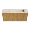 Mondiaz JOYA-DLUX 90cm meuble de toilette - couleur Oak - Vasque FAYE position Droite 1 trou de robinet couleur Nata. SW1424011
