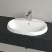 Villeroy & boch architectura lavabo à encastrer 60x45x17cm ovale 1 trou pour robinet avec trou de trop-plein céramique blanche alpin gloss SW762350
