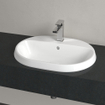 Villeroy & Boch Architectura lavabo encastré - 60x45x17cm - Ovale 1 trou de robinet avec trop-plein Blanc Alpin brillant Céramique SW762350