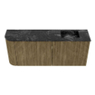 Mondiaz JOYA-DLUX 101.6cm toiletmeubel - ronding links kleur Dusk - Wastafel FAYE positie Rechts Zonder kraangat kleur Lava. SW1423322