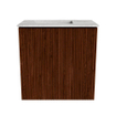 Mondiaz JOYA-DLUX Meuble de salle de bains 40cm - couleur Ruby - Vasque FAYE position Gauche 1 trou de robinet couleur Glace. SW1423541