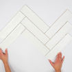 Terravito Pavero wandtegel - 7.5x30cm - Rechthoek - 8.6mm - White mat SW303622