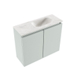 MONDIAZ TURE-DLUX Meuble toilette - 60cm - Greey - EDEN - vasque Ostra - position droite - sans trou de robinet SW1104835