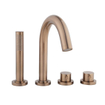 Wiesbaden Caral 4 trous mitigeur baignoire thermostatique partie encastrable en bronze brossé cuivre SW1170658