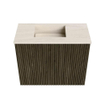 Mondiaz JOYA-DLUX 50cm meuble de salle de bains - couleur Shadow - Vasque FAYE position Gauche 1 trou de robinet couleur Meli. SW1424859