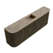 Mondiaz JOYA-DLUX Meuble de salle de bains 123,2cm - arrondis gauche et droite couleur Shadow - Vasque FAYE position Milieu 1 trou de robinet couleur Arena SW1424858