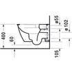 Duravit Darling new WC suspendu 54cm sans bride à fond profond gliss blanc SW117809