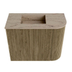Mondiaz JOYA-DLUX 51.6cm toiletmeubel - ronding rechts kleur Dusk - Wastafel FAYE positie Links 1 kraangat kleur Arena. SW1425755