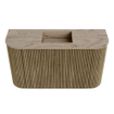Mondiaz JOYA-DLUX 73.2cm meuble de toilette - arrondi gauche et droite couleur Dusk - Vasque FAYE position Milieu Sans trou de robinet couleur Arena. SW1425786