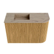 Mondiaz JOYA-DLUX Meuble de toilette 61,6cm - arrondi droit couleur Chêne - Vasque FAYE position Gauche 1 trou de robinet couleur Arena SW1423883