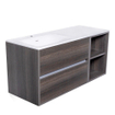 IChoice Nexxt badmeubelset 120x45.5x55 greeploos 2 lades open deel Legno antracite zonder spiegel SHOWROOMMODEL SHOW16999