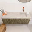 Mondiaz JOYA-DLUX 90cm meuble de toilette - couleur Dusk - Vasque FAYE position Droite Sans trou de robinet couleur Opalo. SW1423326