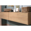 Looox Wood collection Meuble sous lavabo en bois avec 2 tiroirs 140x30x46cm chêne - vieux gris SW546694